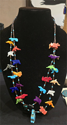 Necklace with colorful animals