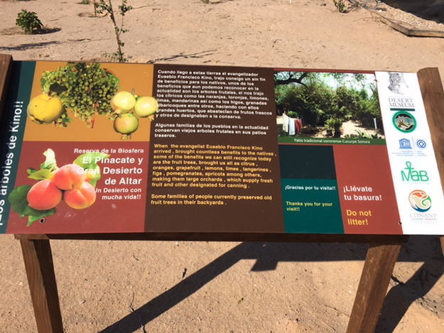 Ethnobotanical garden signage