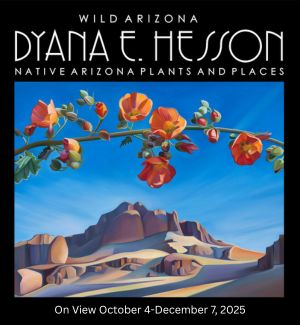 A painting of an Arizona landscape.